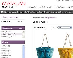 matalan ladies beach bags